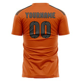 Custom Orange Dark Grey Soccer Jersey