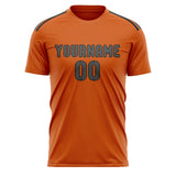 Custom Orange Dark Grey Soccer Jersey
