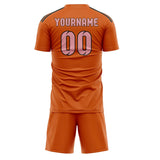 Custom Orange Light Pink Soccer Set
