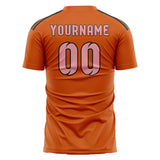 Custom Orange Light Pink Soccer Jersey