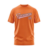 Custom Orange Light Pink T-Shirt
