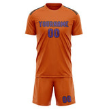Custom Orange Light Purple Soccer Set