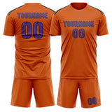 Custom Orange Light Purple Soccer Set