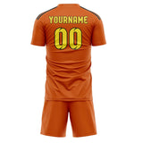 Custom Orange Light Yellow Soccer Set