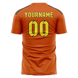 Custom Orange Light Yellow Soccer Jersey