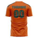 Custom Orange Blue Green Soccer Jersey
