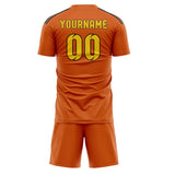 Custom Orange Gold Soccer Set