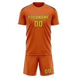 Custom Orange Gold Soccer Set