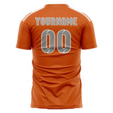 Custom Orange Gray Soccer Jersey