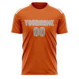 Custom Orange Gray Soccer Jersey