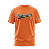 Custom Orange Dark Green T-Shirt