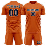 Custom Orange Blue Soccer Set