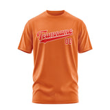 Custom Orange Orange Red T-Shirt
