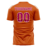 Custom Orange Pink Soccer Jersey