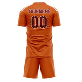 Custom Orange Crimson Red Soccer Set