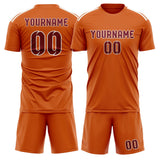 Custom Orange Crimson Red Soccer Set