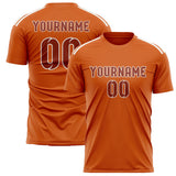 Custom Orange Coral Red Soccer Jersey