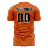 Custom Orange Black Soccer Jersey