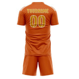 Custom Orange Yellow Soccer Set