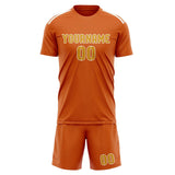 Custom Orange Yellow Soccer Set