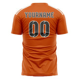 Custom Orange Dark Grey Soccer Jersey