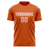 Custom Orange Light Pink Soccer Jersey