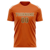 Custom Orange Khaki Soccer Jersey