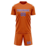 Custom Orange Light Purple Soccer Set