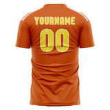 Custom Orange Light Yellow Soccer Jersey