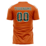 Custom Orange Blue Green Soccer Jersey