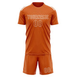 Custom Orange Orange Soccer Set