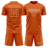 Custom Orange Orange Soccer Set