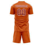 Custom Orange Copper Rose Soccer Set