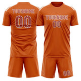 Custom Orange Copper Rose Soccer Set