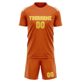 Custom Orange Gold Soccer Set