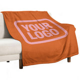 Custom Orange Pink Blanket