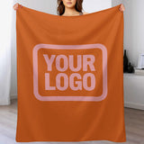 Custom Orange Pink Blanket