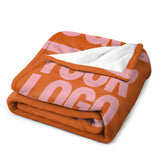 Custom Orange Pink Blanket