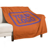 Custom Orange Lavender Blanket
