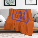 Custom Orange Lavender Blanket