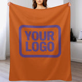 Custom Orange Lavender Blanket