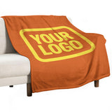 Custom Orange Pale Yellow Blanket