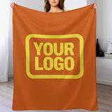 Custom Orange Pale Yellow Blanket