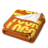 Custom Orange Pale Yellow Blanket