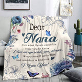 Gifts for Nana Blanket - Dear Nana Even when I’m not close by I want you to know I love and appreciate you, always,” From Grandchild, Birthday, Christmas, Everyday Encouragement, Inspirational