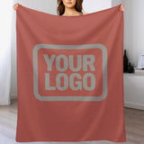 Custom Copper Rose Gray Blanket