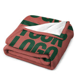 Custom Copper Rose Moss Green Blanket