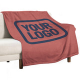 Custom Copper Rose Navy Blue Blanket