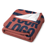Custom Copper Rose Navy Blue Blanket
