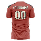 Custom Copper Rose Cream Soccer Jersey